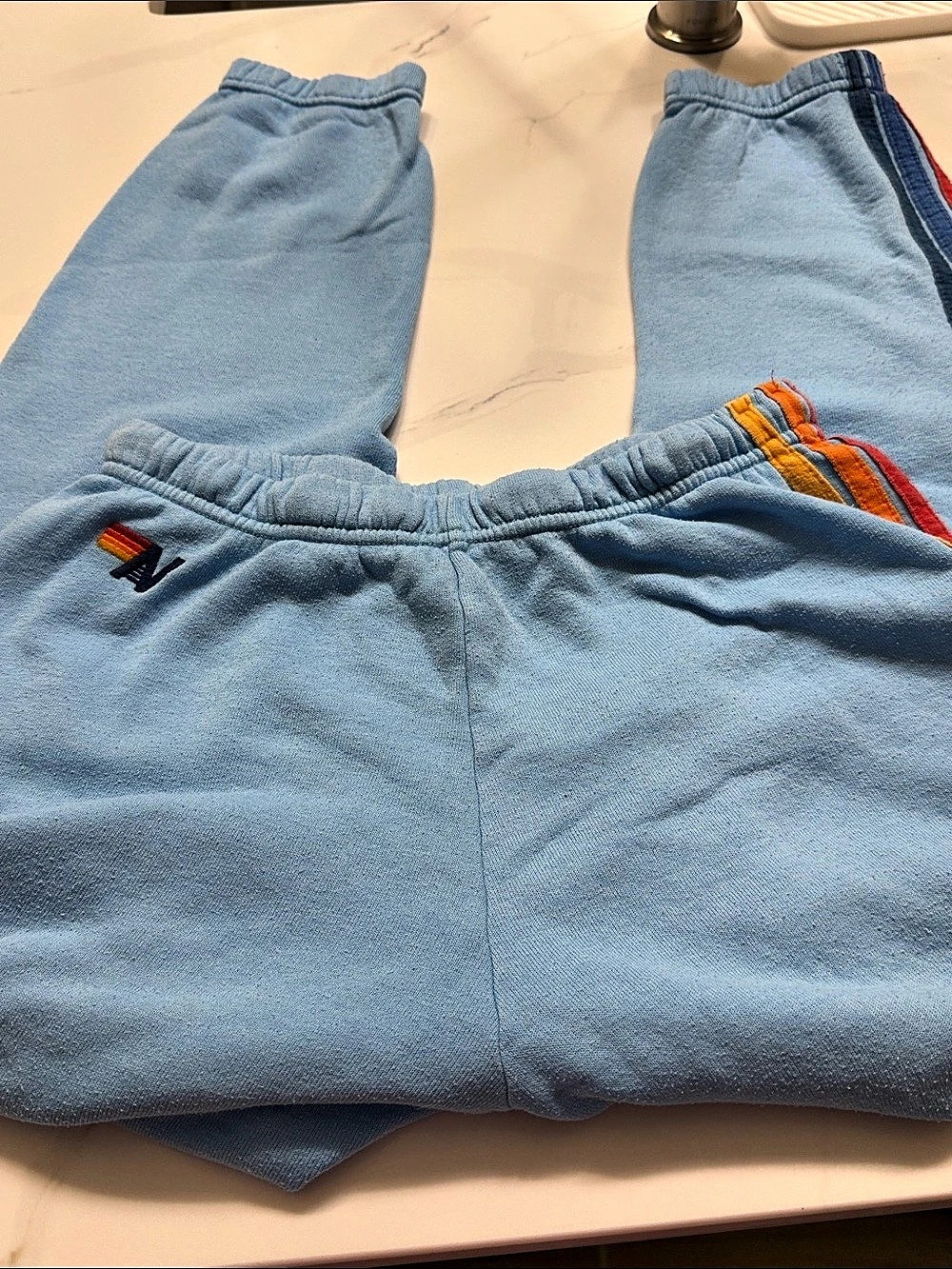Avaitor Nation Color Block Joggers in Blue & Red